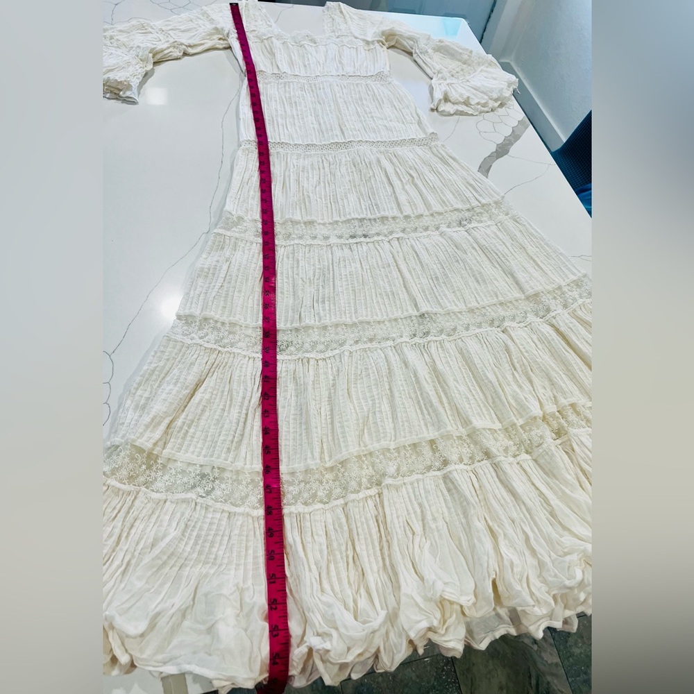 Mes Demoiselles Paris “Havilland” Ivory Lace Maxi Dress EU 38 S-M Boho Romantic - Picture 14 of 16